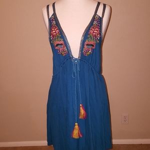 Free People Lover's Cove Boho mini dress